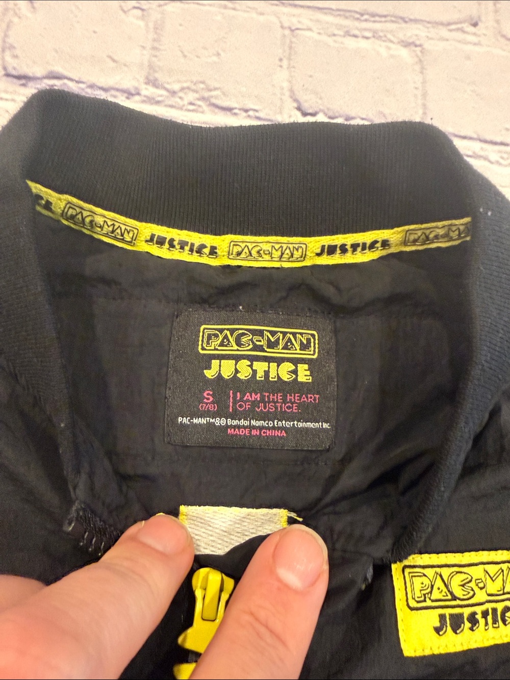 PAC-MAN Justice Girl’s Bomber Jacket | Retro Gamer | Ghost Graphics | Size Small - Picture 2 of 7
